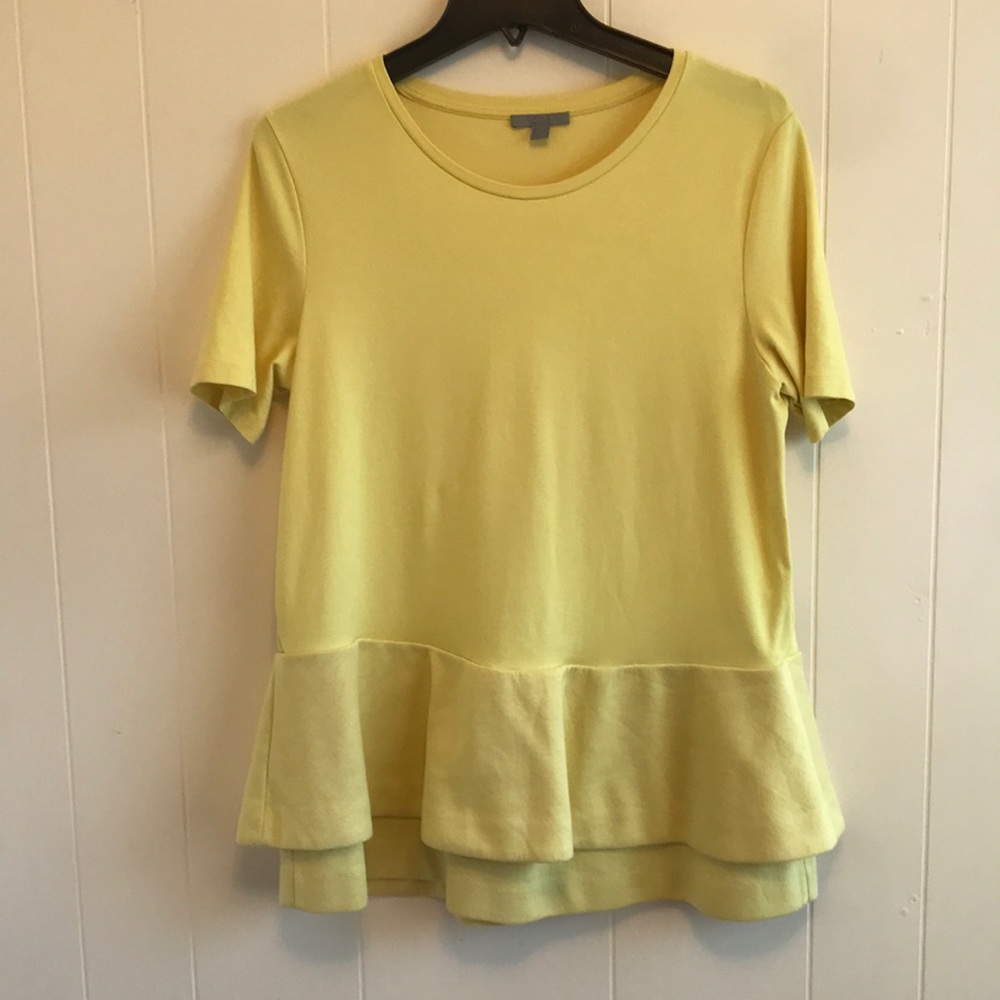 COS 4/$20 Yellow Scuba Peplum Top - Picture 3 of 8